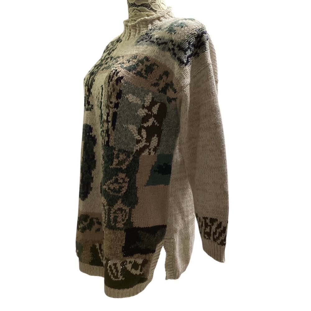Vntg Heirloom Collectibles 90’s Colorful long sleeve Sweater women’s M - Picture 2 of 5